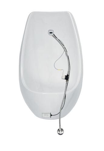 JIKA DOMINO SENSOR pisoár s automatickým splachovačem, napájení z baterie, zadní přívod vody, Rimless splachování, Antibak H8411010004881 Obrázek - Hlavní obrázek
