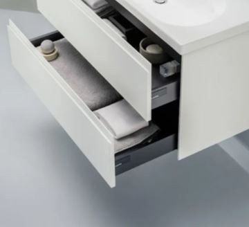 LAUFEN LANI skříňka pod umyvadlo 78,4x44,2x51,5 cm, 2 zásuvky, s organizérem, matná bílá H4035521122601 Obrázek - fotka