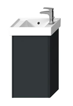 LAUFEN FIORA skříňka pod umývátko 40,8x26x67,4 cm, 1 dvířka, Push-open, lesklá šedá