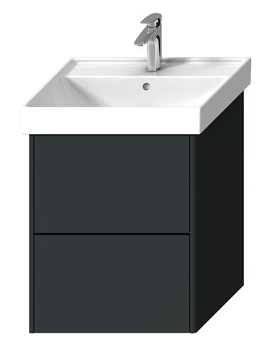 LAUFEN FIORA skříňka pod umyvadlo 55,7x45,3x67,4 cm, 2 zásuvky, Push-open, lesklá šedá H40F9924013011 Obrázek - Hlavní obrázek