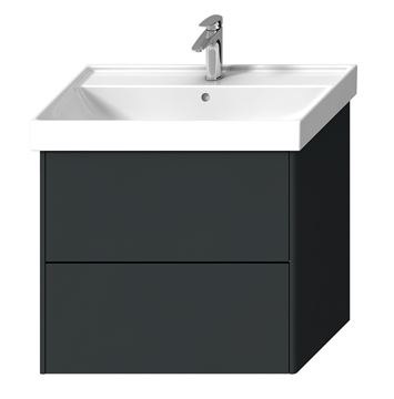 LAUFEN FIORA skříňka pod umyvadlo 75,9x45,3x67,4 cm, 2 zásuvky, Push-open, lesklá šedá H40F9934013011 Obrázek - fotka