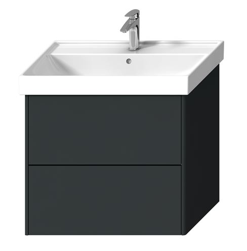 LAUFEN FIORA skříňka pod umyvadlo 75,9x45,3x67,4 cm, 2 zásuvky, Push-open, lesklá šedá H40F9934013011 Obrázek - fotka