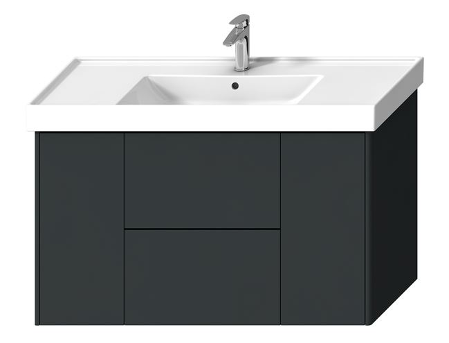 LAUFEN FIORA skříňka pod umyvadlo 115,5x45,3x67,4 cm, 2 zásuvky, 2 dvířka, Push-open, lesklá šedá H40F9958013011 Obrázek - Hlavní obrázek