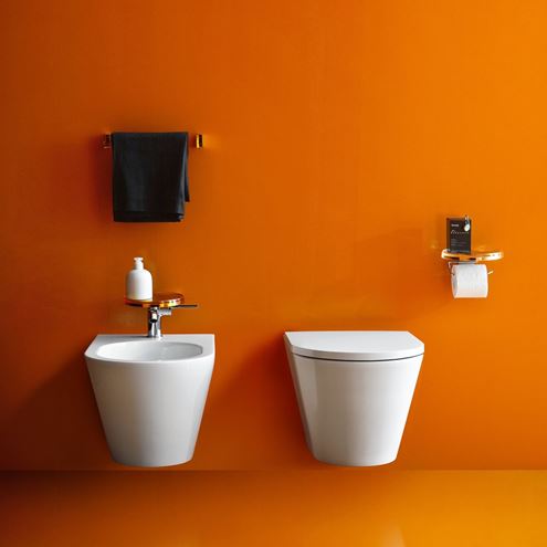 KARTELL BY LAUFEN bidetová stojánková baterie, s odtokovou soupravou, chrom H3413310041111 Obrázek - fotka