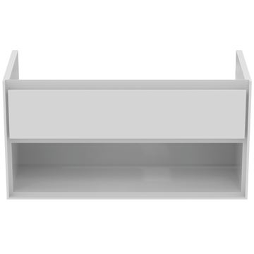 IDEAL STANDARD CONNECT AIR skříňka pod umyvadlo 100x44x51,7 cm, 1 zásuvka, 1 police, matná bílá/lesklá bílá E0828B2 Obrázek - fotka