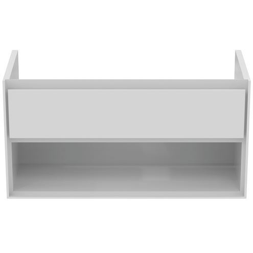 IDEAL STANDARD CONNECT AIR skříňka pod umyvadlo 100x44x51,7 cm, 1 zásuvka, 1 police, matná bílá/lesklá bílá E0828B2 Obrázek - fotka