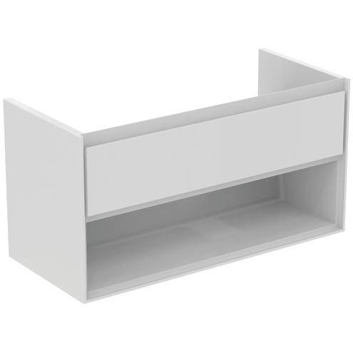 IDEAL STANDARD CONNECT AIR skříňka pod umyvadlo 100x44x51,7 cm, 1 zásuvka, 1 police, matná bílá/lesklá bílá E0828B2 Obrázek - Hlavní obrázek