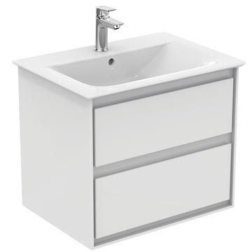 IDEAL STANDARD CONNECT AIR skříňka pod umyvadlo 60x44x51,7 cm, 2 zásuvky, matná bílá/lesklá bílá E0818B2 Obrázek - fotka