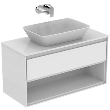 IDEAL STANDARD CONNECT AIR deska pod umyvadlo 100,4x44,2x1,8 cm, lesklá bílá E0851B2 Obrázek - fotka