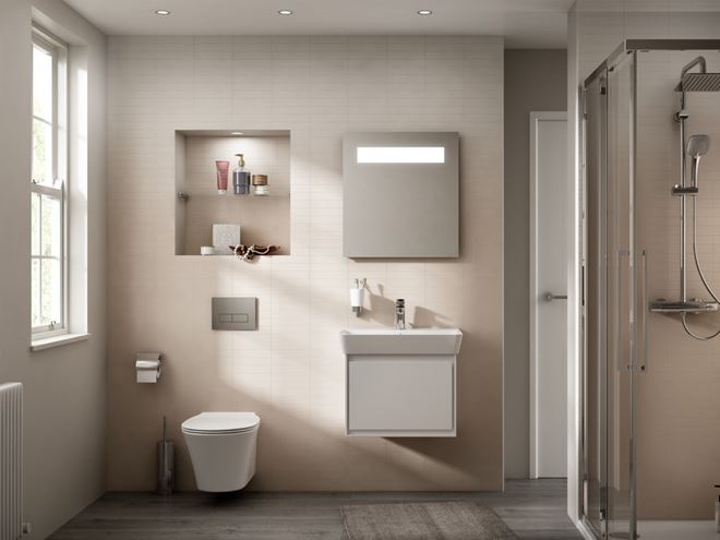 IDEAL STANDARD CONNECT AIR CUBE skříňka pod umyvadlo 53x40,9x40 cm, 1 zásuvka, matná bílá/lesklá bílá E0846B2 Obrázek - fotka