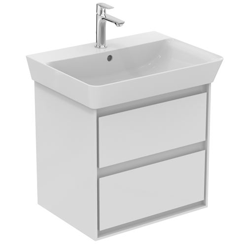 IDEAL STANDARD CONNECT AIR skříňka pod umyvadlo 53x40,9x51,7 cm, 2 zásuvky, matná bílá/lesklá bílá E1606B2 Obrázek - fotka