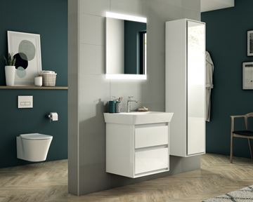 IDEAL STANDARD CONNECT AIR skříňka pod umyvadlo 53x40,9x51,7 cm, 2 zásuvky, matná bílá/lesklá bílá E1606B2 Obrázek - fotka