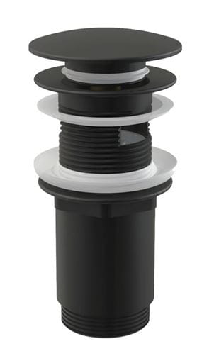 CONCEPT umyvadlová výpust, click-clack, s přepadem, matná černá PT100392BLACK Obrázek - Hlavní obrázek