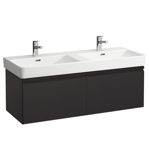 LAUFEN PRO S skříňka pod dvojumyvadlo 125,8x45x39,7 cm, 2 zásuvky, matný grafit H4835720964801 Obrázek - Hlavní obrázek