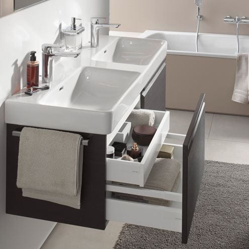 LAUFEN PRO S skříňka pod dvojumyvadlo 125,8x45x39,7 cm, 2 zásuvky, matný grafit H4835720964801 Obrázek - fotka