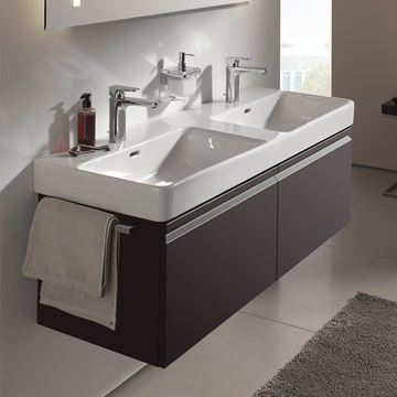 LAUFEN PRO S skříňka pod dvojumyvadlo 125,8x45x39,7 cm, 2 zásuvky, matný grafit H4835720964801 Obrázek - fotka