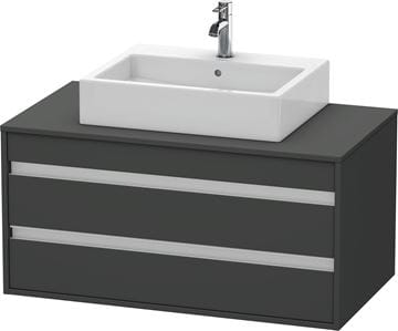 DURAVIT KETHO skříňka pod umyvadlo 100x55x49,6 cm, 2 zásuvky, Graphit matt