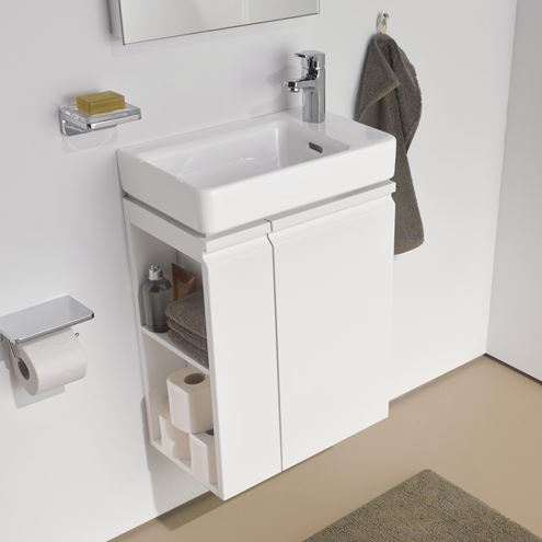 LAUFEN PRO S skříňka pod umývátko 47x27,5x58 cm, 1 police, 1 dvířka, panty vpravo, černá H4830020959991 Obrázek - fotka