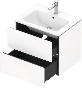 DURAVIT L-CUBE skříňka pod umyvadlo 62x48,1x55 cm, 2 zásuvky, Push-open, Dark Brushed Oak LC624007272 Obrázek - fotka
