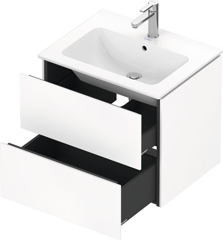DURAVIT L-CUBE skříňka pod umyvadlo 62x48,1x55 cm, 2 zásuvky, Push-open, Dark Brushed Oak LC624007272 Obrázek - fotka