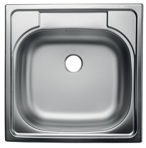 NOVASERVIS nerezový dřez 480x480 mm, tkaná struktura DR48/48TS Obrázek - Hlavní obrázek