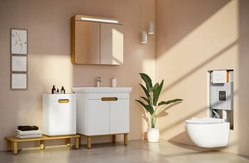 VITRA SENTO skříňka s umyvadlem 63x48,5x68,5 cm, 2 dvířka, s osvětlením, white mat 60781 Obrázek - fotka