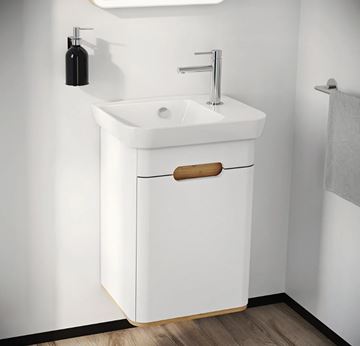 VITRA SENTO skříňka s umyvadlem 50x37,5x68,5 cm, 1 dvířka, panty vlevo, s osvětlením, white mat 60779 Obrázek - fotka