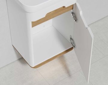 VITRA SENTO skříňka s umyvadlem 50x37,5x68,5 cm, 1 dvířka, panty vpravo, s osvětlením, white mat 60777 Obrázek - fotka