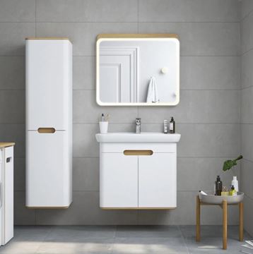 VITRA SENTO skříňka s umyvadlem 78x48,5x68,5 cm, 2 dvířka, s osvětlením, white mat 60785 Obrázek - fotka