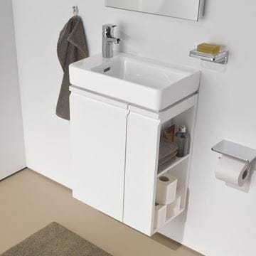 LAUFEN PRO S skříňka pod umývátko 47x27,5x58 cm, 1 dvířka, panty vlevo, 1 polička vpravo, matná bílá H4830010954631 Obrázek - fotka