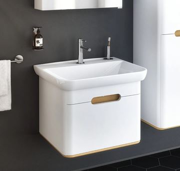 VITRA SENTO skříňka s umyvadlem 63x48,5x52 cm, 1 zásuvka, s osvětlením, white mat 60812 Obrázek - fotka