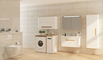 VITRA SENTO skříňka s umyvadlem 78x48,5x52 cm, 1 zásuvka, s osvětlením, white mat 60813 Obrázek - fotka