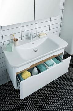 VITRA SENTO skříňka s umyvadlem 78x48,5x52 cm, 1 zásuvka, s osvětlením, white mat 60813 Obrázek - fotka