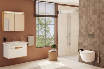 VITRA SENTO skříňka s umyvadlem 98x48,5x52 cm, 1 zásuvka, s osvětlením, white mat 60814 Obrázek - fotka