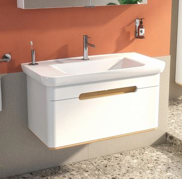 VITRA SENTO skříňka s umyvadlem 98x48,5x52 cm, 1 zásuvka, s osvětlením, white mat 60814 Obrázek - fotka