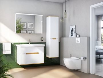 VITRA SENTO skříňka s umyvadlem 98x48,5x68,5 cm, 2 zásuvky, s osvětlením, white mat 60826 Obrázek - fotka