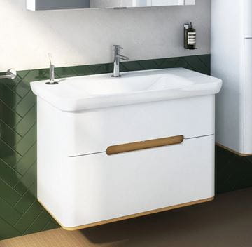 VITRA SENTO skříňka s umyvadlem 98x48,5x68,5 cm, 2 zásuvky, s osvětlením, white mat 60826 Obrázek - fotka