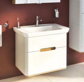 VITRA SENTO skříňka s umyvadlem 78x48,5x68,5 cm, 2 zásuvky, s osvětlením, white mat 60824 Obrázek - fotka