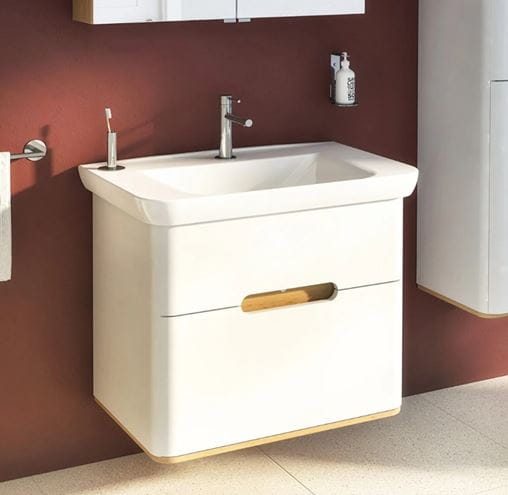 VITRA SENTO skříňka s umyvadlem 78x48,5x68,5 cm, 2 zásuvky, s osvětlením, white mat 60824 Obrázek - fotka