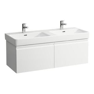 LAUFEN PRO S skříňka pod dvojumyvadlo 115,9x45x39,7 cm, 2 zásuvky, lesklá bílá