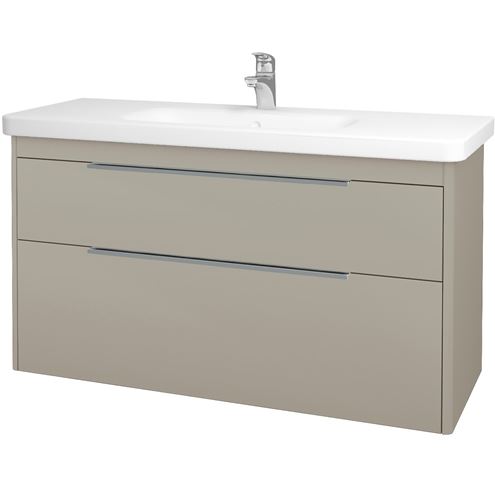 DŘEVOJAS ENZO SZZ2 120 skříňka s umyvadlem 120x48x62 cm, 2 zásuvky, béžová vysoký lesk 52518-T32 Obrázek - Hlavní obrázek
