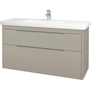 DŘEVOJAS ENZO SZZ2 120 skříňka s umyvadlem 120x48x62 cm, 2 zásuvky, béžová vysoký lesk