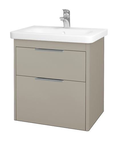 DŘEVOJAS ENZO SZZ2 65 skříňka s umyvadlem 65x48x62 cm, 2 zásuvky, béžová vysoký lesk 52488-T32 Obrázek - Hlavní obrázek