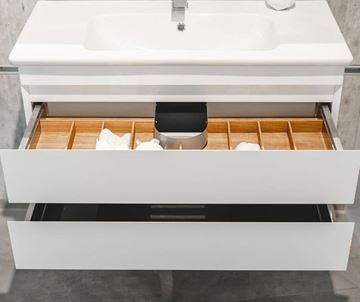 DŘEVOJAS MAJESTY SZZ2 80 skříňka s umyvadlem 78x47,5x50 cm, 2 zásuvky, červená vysoký lesk 83758-T30 Obrázek - fotka