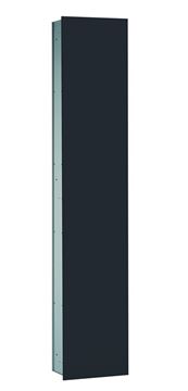 CONCEPT 300 vysoká skříňka 31,6x15,8x158,6 cm, 1 dvířka, Push-open, s osvětlením, bílá/černé sklo