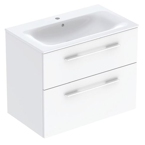 GEBERIT SELNOVA SQUARE skříňka s umyvadlem 80x48x65,2 cm, 2 zásuvky, lesklá bílá 501.240.00.1 Obrázek - Hlavní obrázek