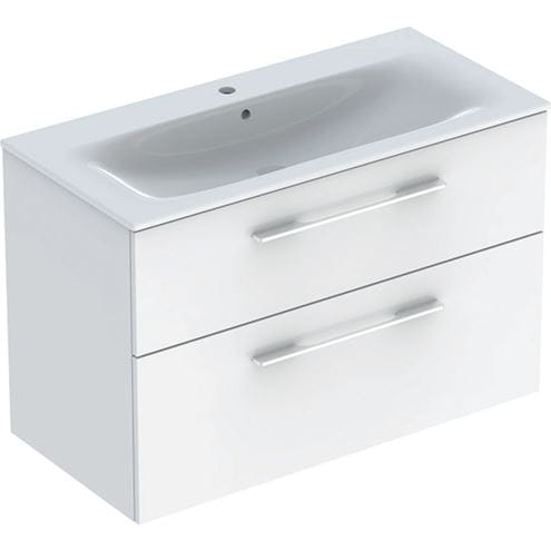 GEBERIT SELNOVA SQUARE skříňka s umyvadlem 100x48x65,2 cm, 2 zásuvky, lesklá bílá 501.244.00.1 Obrázek - Hlavní obrázek