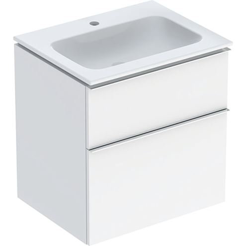 GEBERIT ICON skříňka s umyvadlem 60x48x63 cm, 2 zásuvky, lesklá bílá 502.335.01.2 Obrázek - Hlavní obrázek