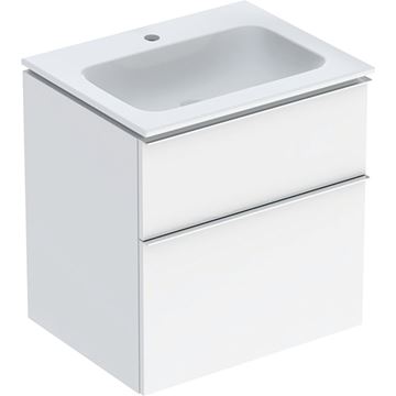 GEBERIT ICON skříňka s umyvadlem 60x48x63 cm, 2 zásuvky, lesklá bílá