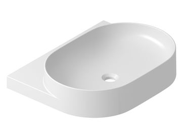 RAVAK YARD 600 umyvadlo 60,5 cm, s otvorem pro baterii, bez přepadu XJX01260002 Obrázek - fotka
